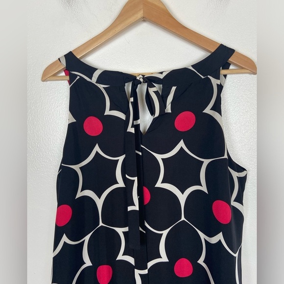 Becky & Max Silk Midi Dress Size 10 Black & Pink Printed Polka Dot Ruffle - Picture 7 of 12